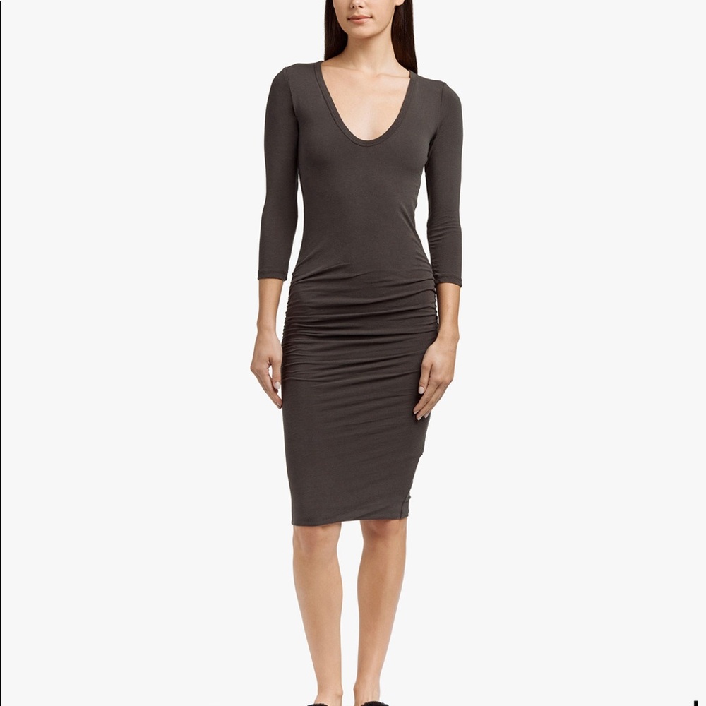 James Peres V-Neck Skinny Dress